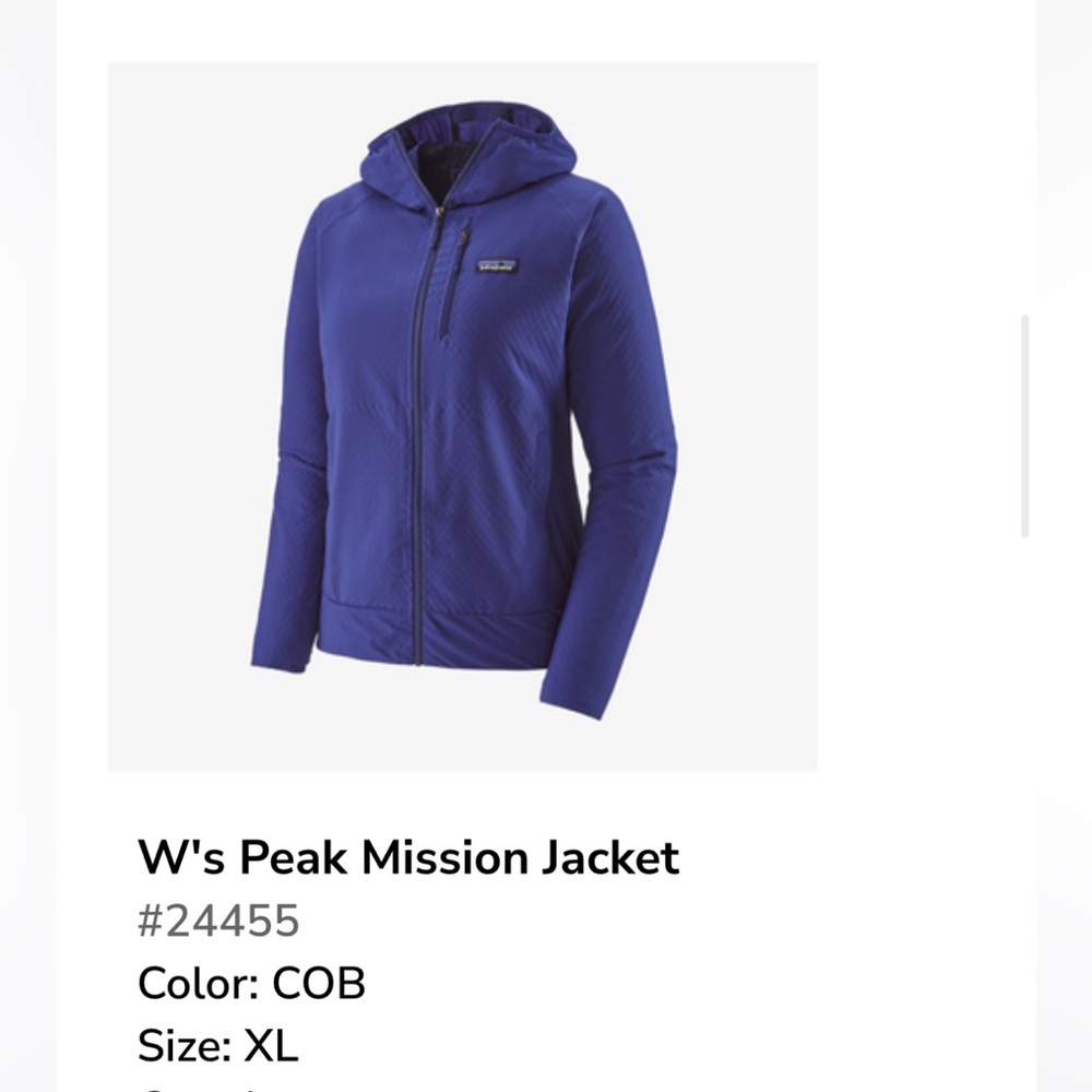 Patagonia Women’s Peak Mission Rain Coat XL
